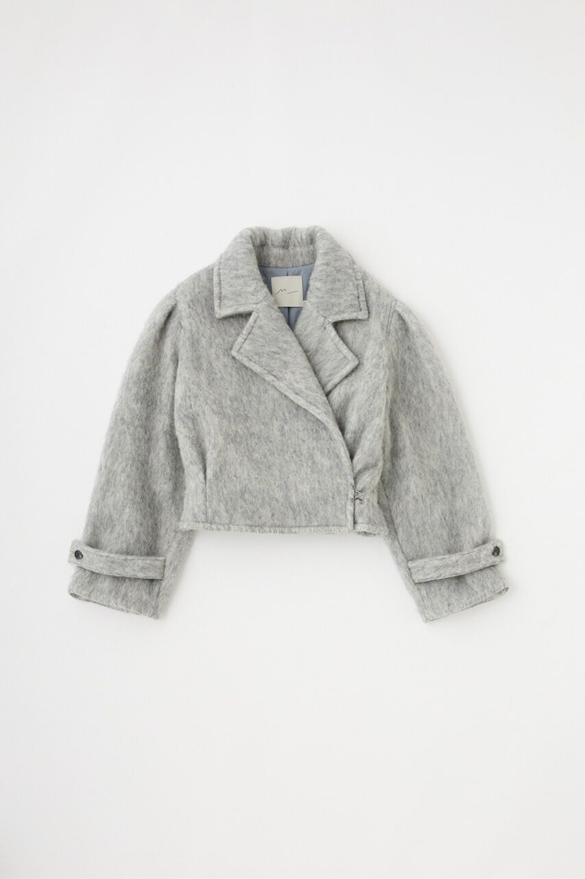 MOUSSY「シャギーショートジャケット リサイクルポリエステル&times;ウール混」|その他|