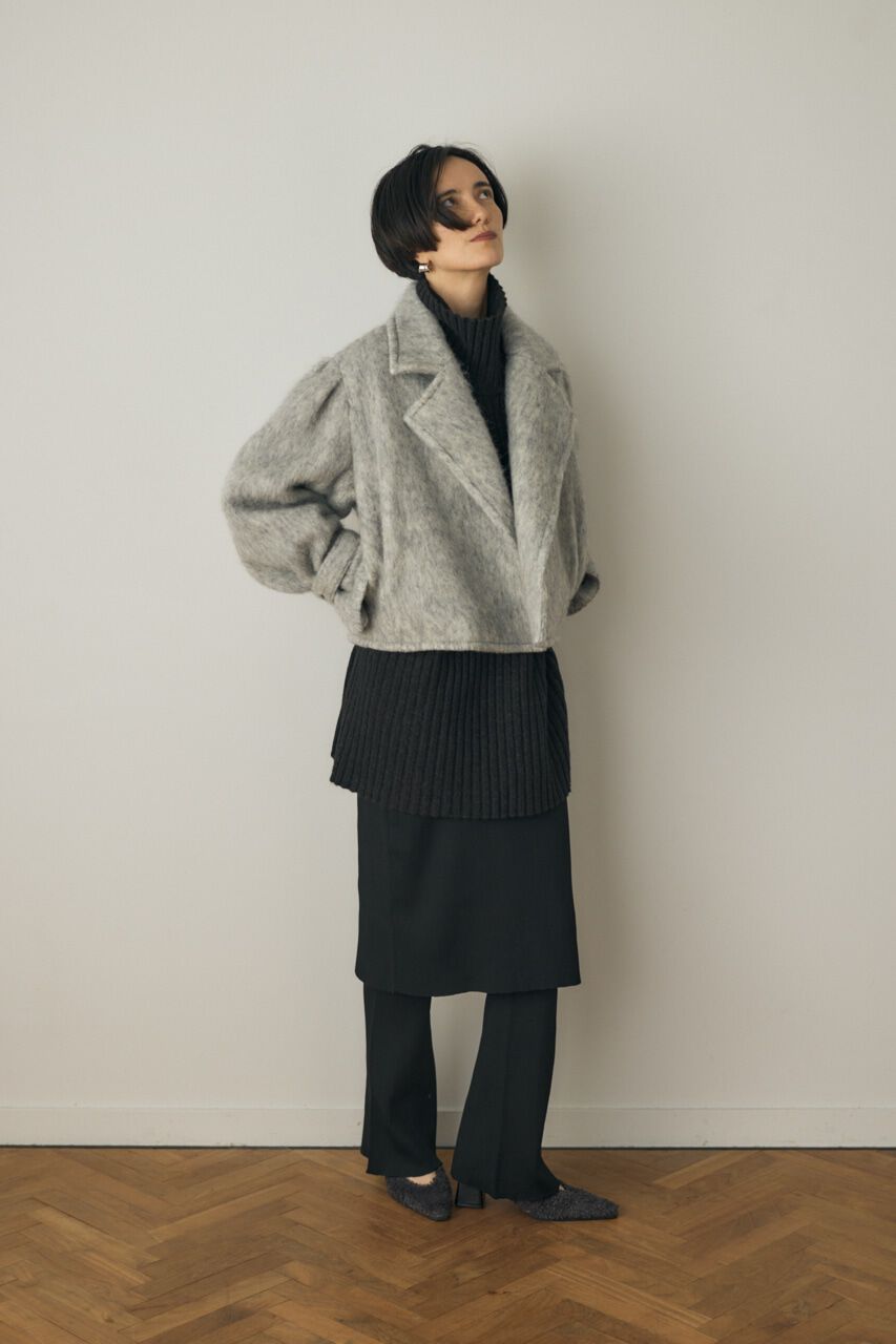 MOUSSY「シャギーショートジャケット リサイクルポリエステル&times;ウール混」|その他|