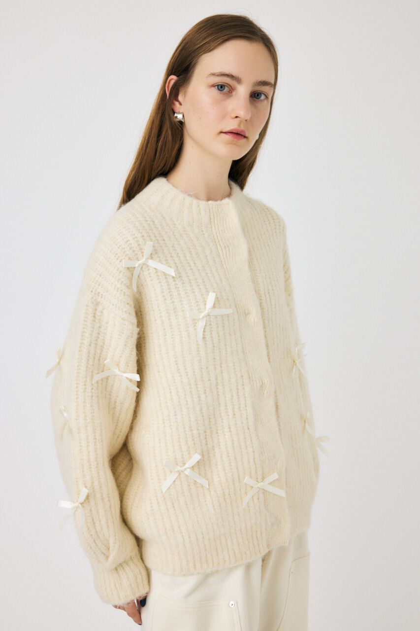 MOUSSY「RIBBON FANCY カーディガン」|カーディガン|IVOY3