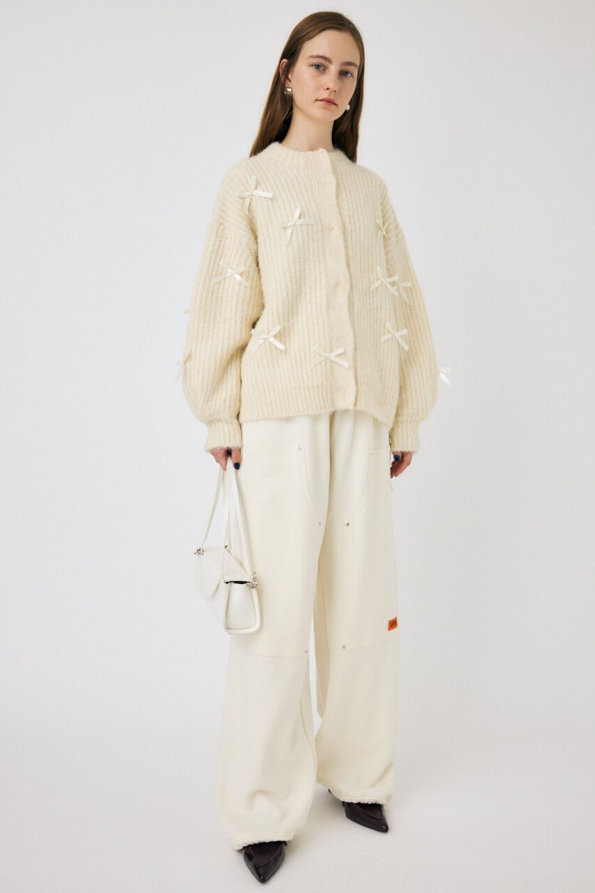 MOUSSY「RIBBON FANCY カーディガン」|カーディガン|