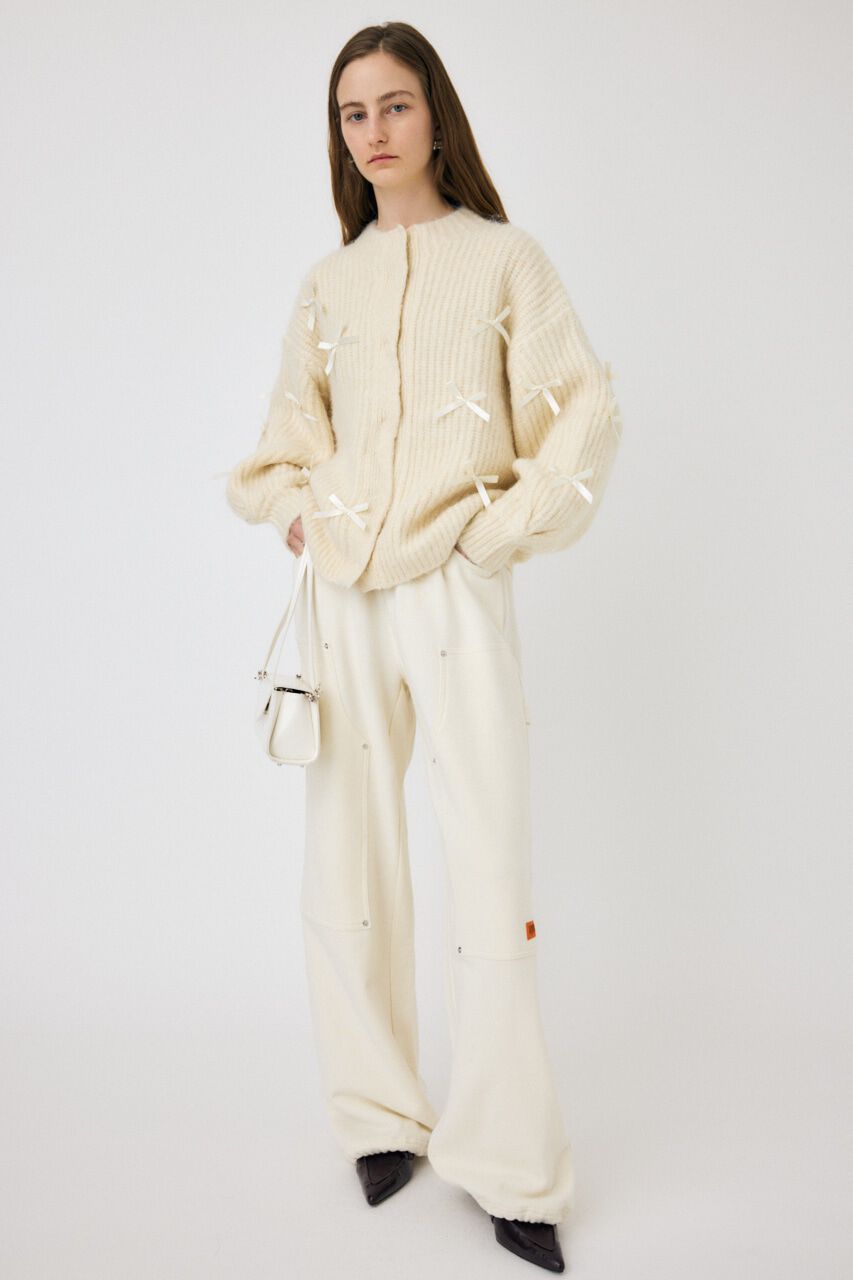 MOUSSY「RIBBON FANCY カーディガン」|カーディガン|
