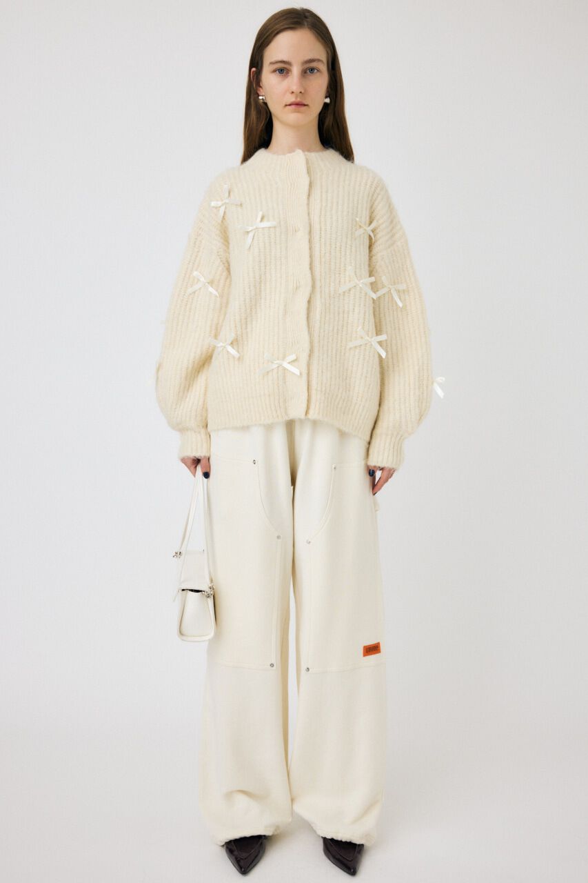 MOUSSY「RIBBON FANCY カーディガン」|カーディガン|
