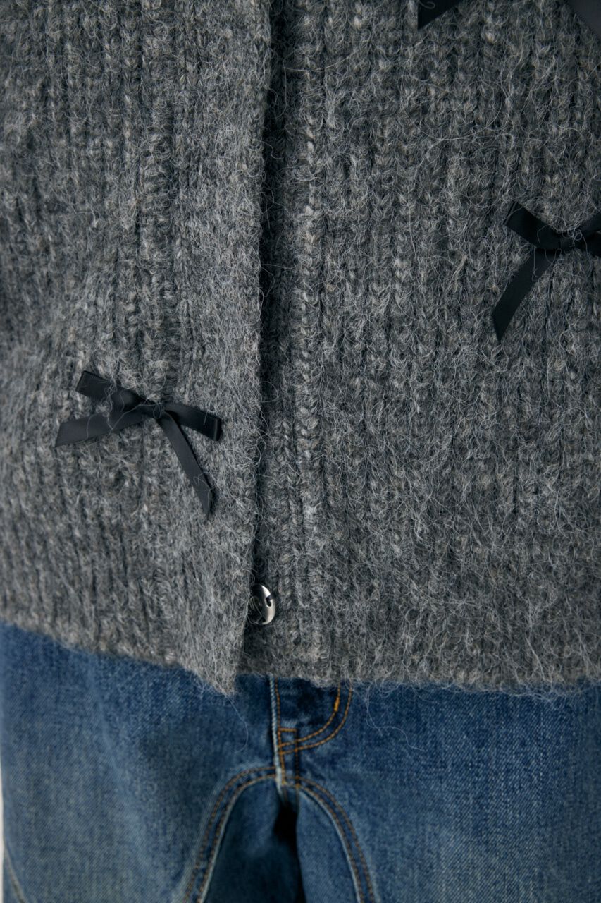 MOUSSY「RIBBON FANCY カーディガン」|カーディガン|