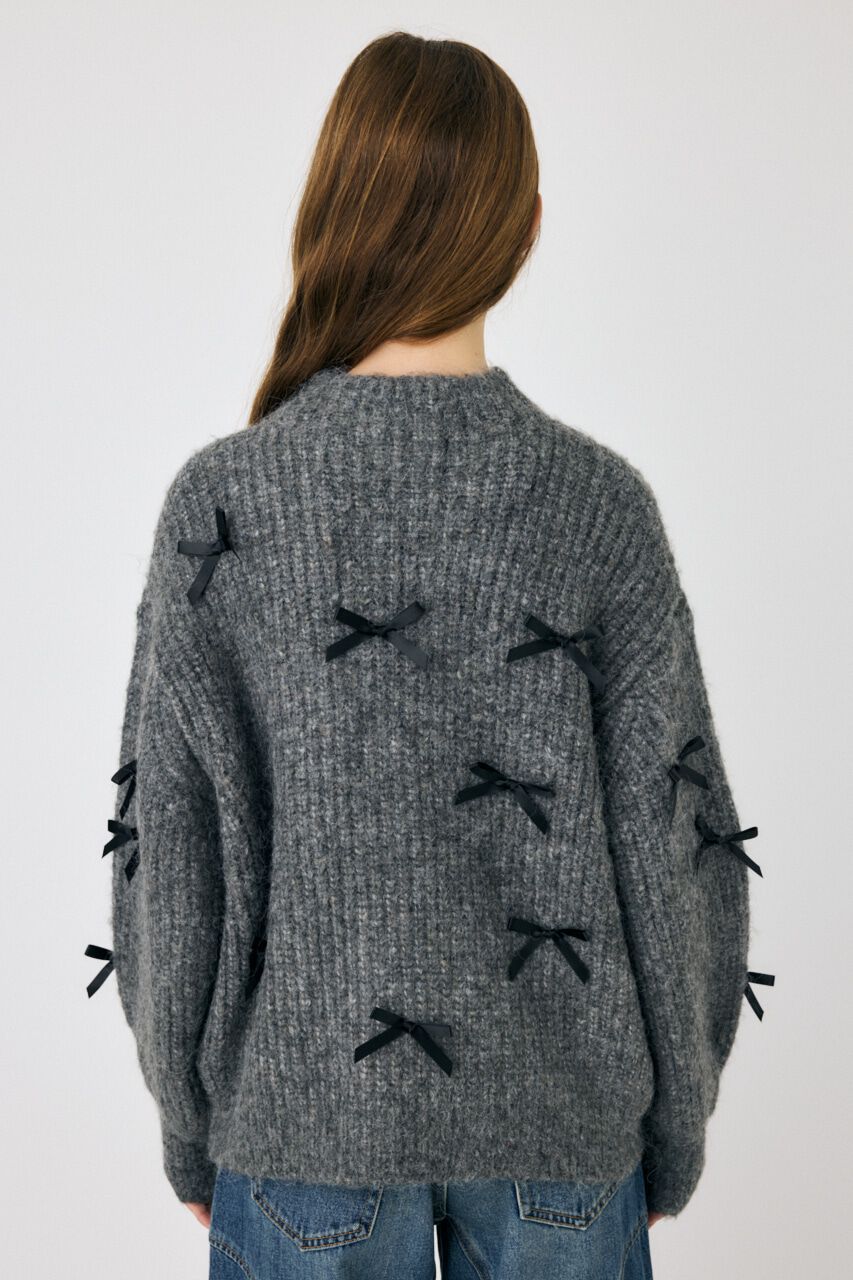 MOUSSY「RIBBON FANCY カーディガン」|カーディガン|