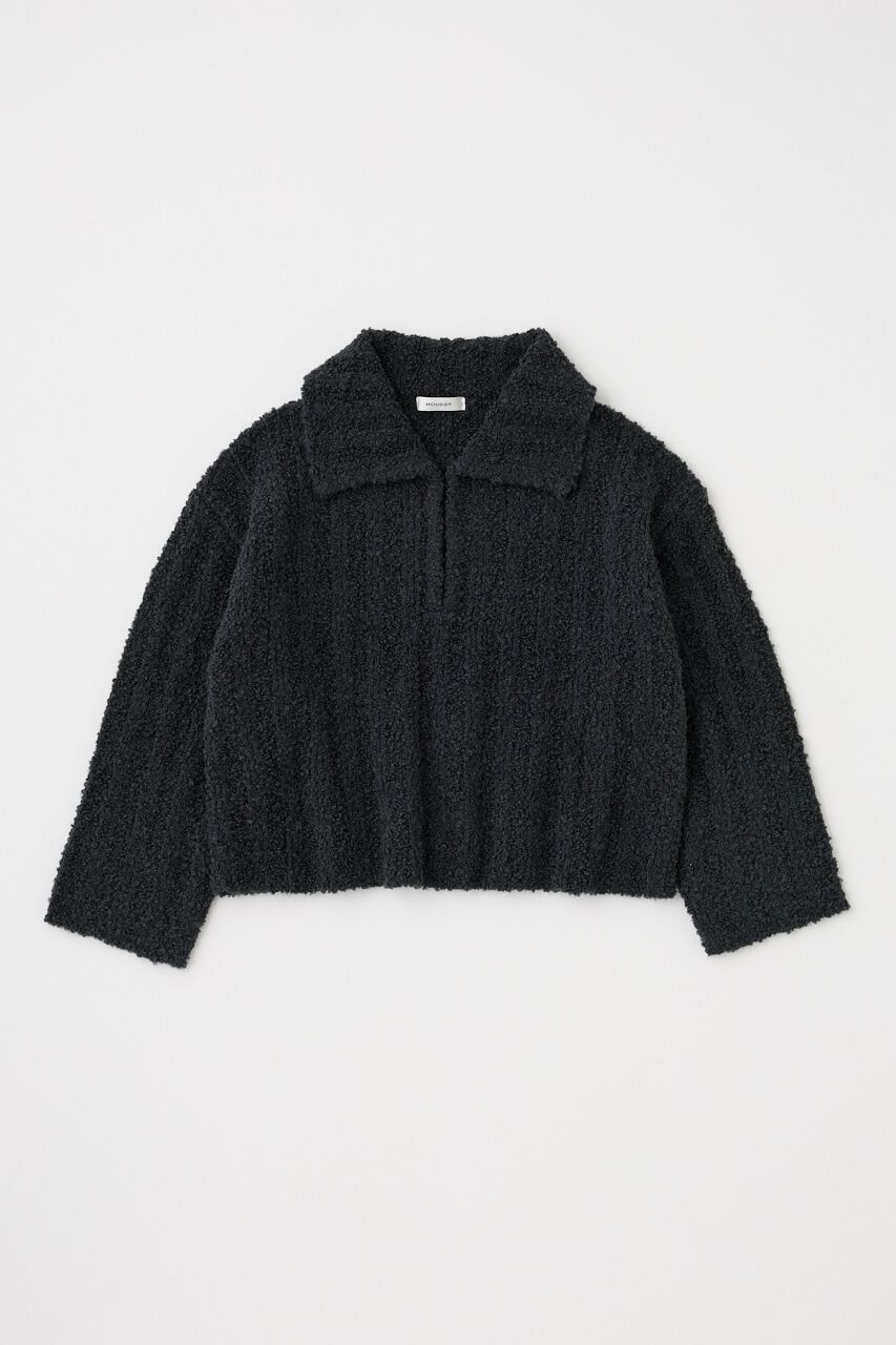 MOUSSY「OPEN COLLAR ニット」|ニット・セーター|