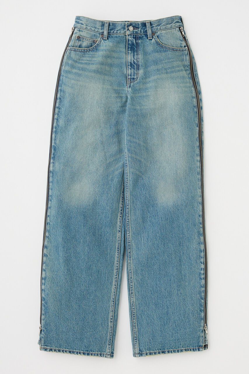 MOUSSY「SIDE ZIP バギー」|デニム|