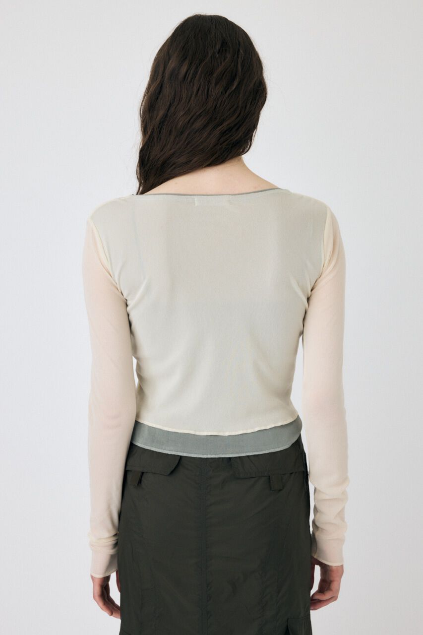 MOUSSY「SHEER LAYERED ロングスリーブTシャツ」|Tシャツ・カットソー|