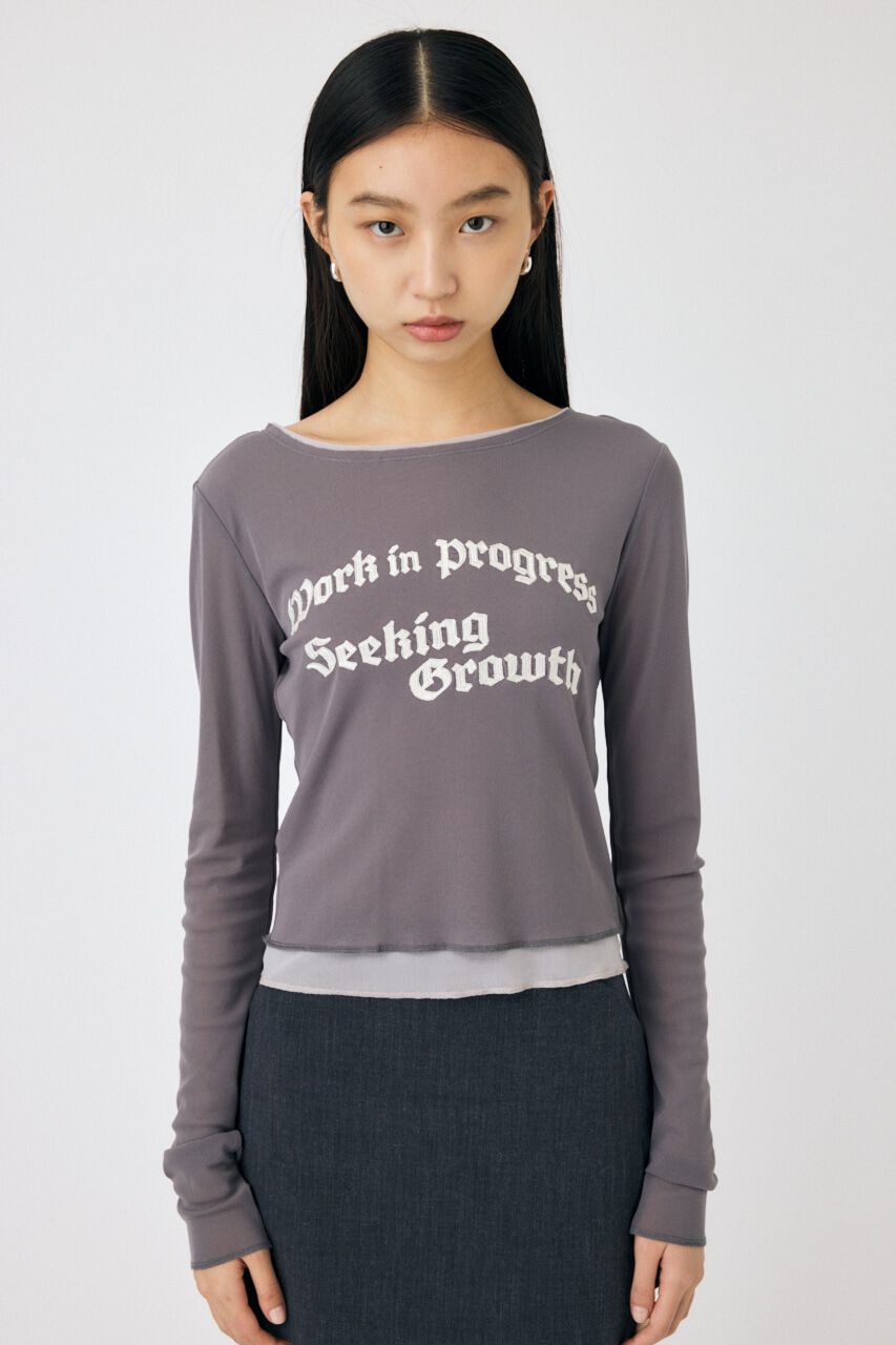 MOUSSY「SHEER LAYERED ロングスリーブTシャツ」|Tシャツ・カットソー|