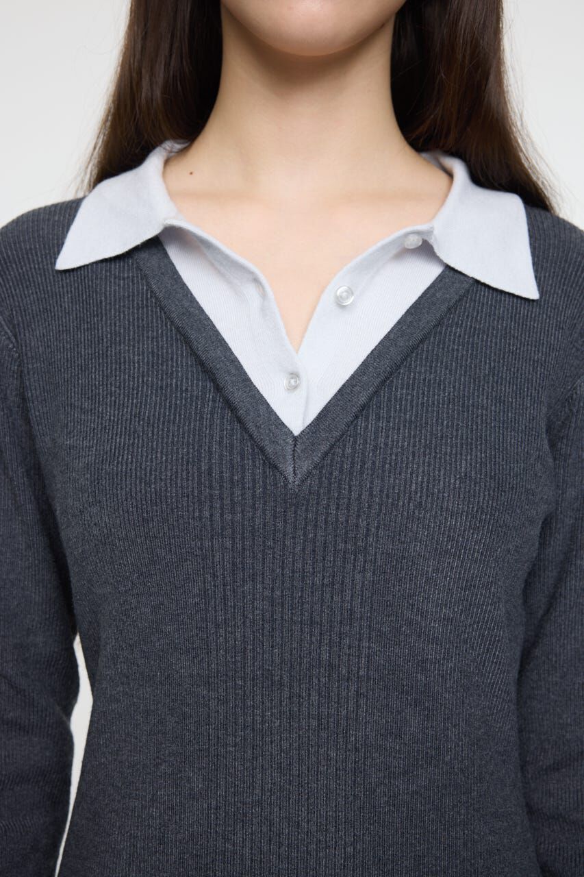 MOUSSY「LAYERED KNIT ミニドレス」|ワンピース|