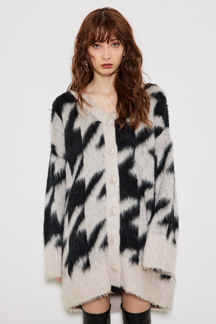 rienda「2WAYロングシャギーKnit CD」|カーディガン|