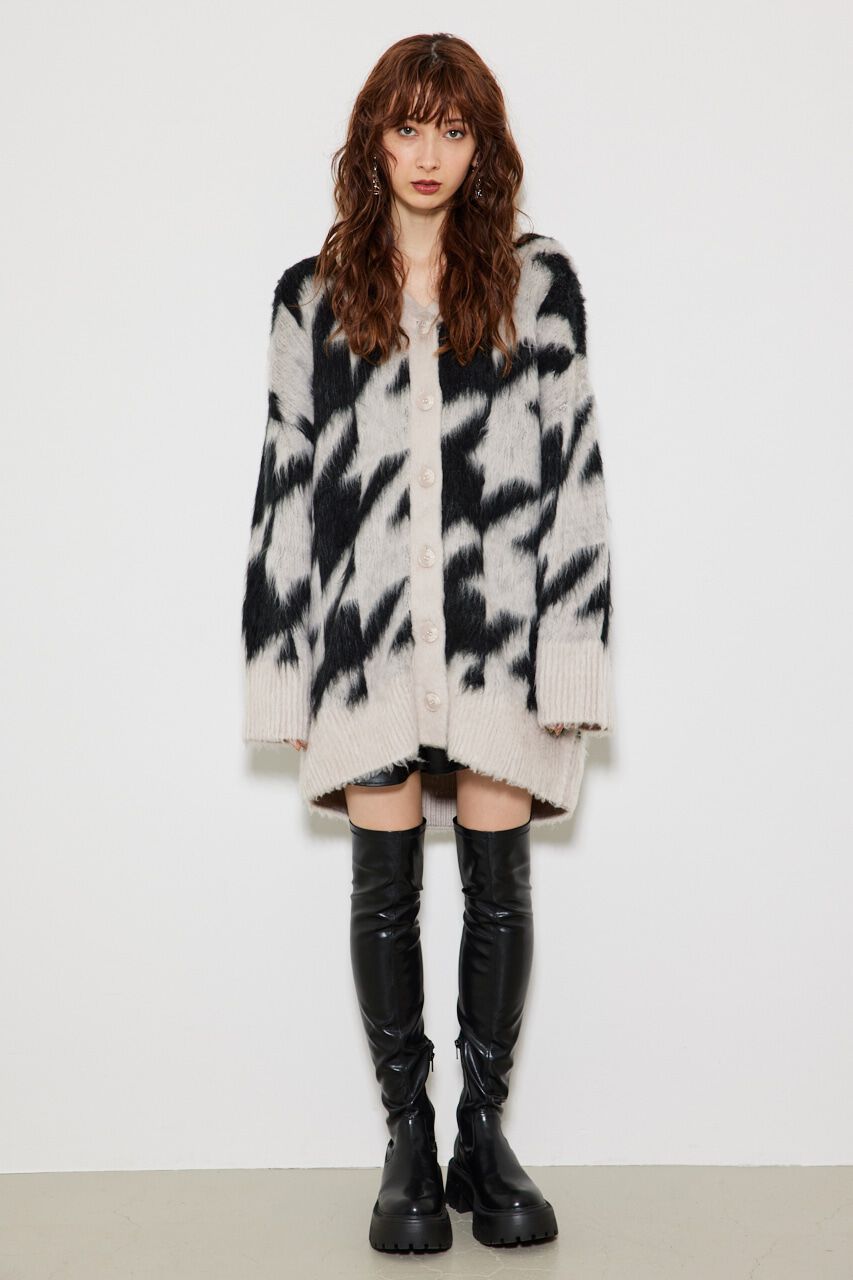 rienda「2WAYロングシャギーKnit CD」|カーディガン|