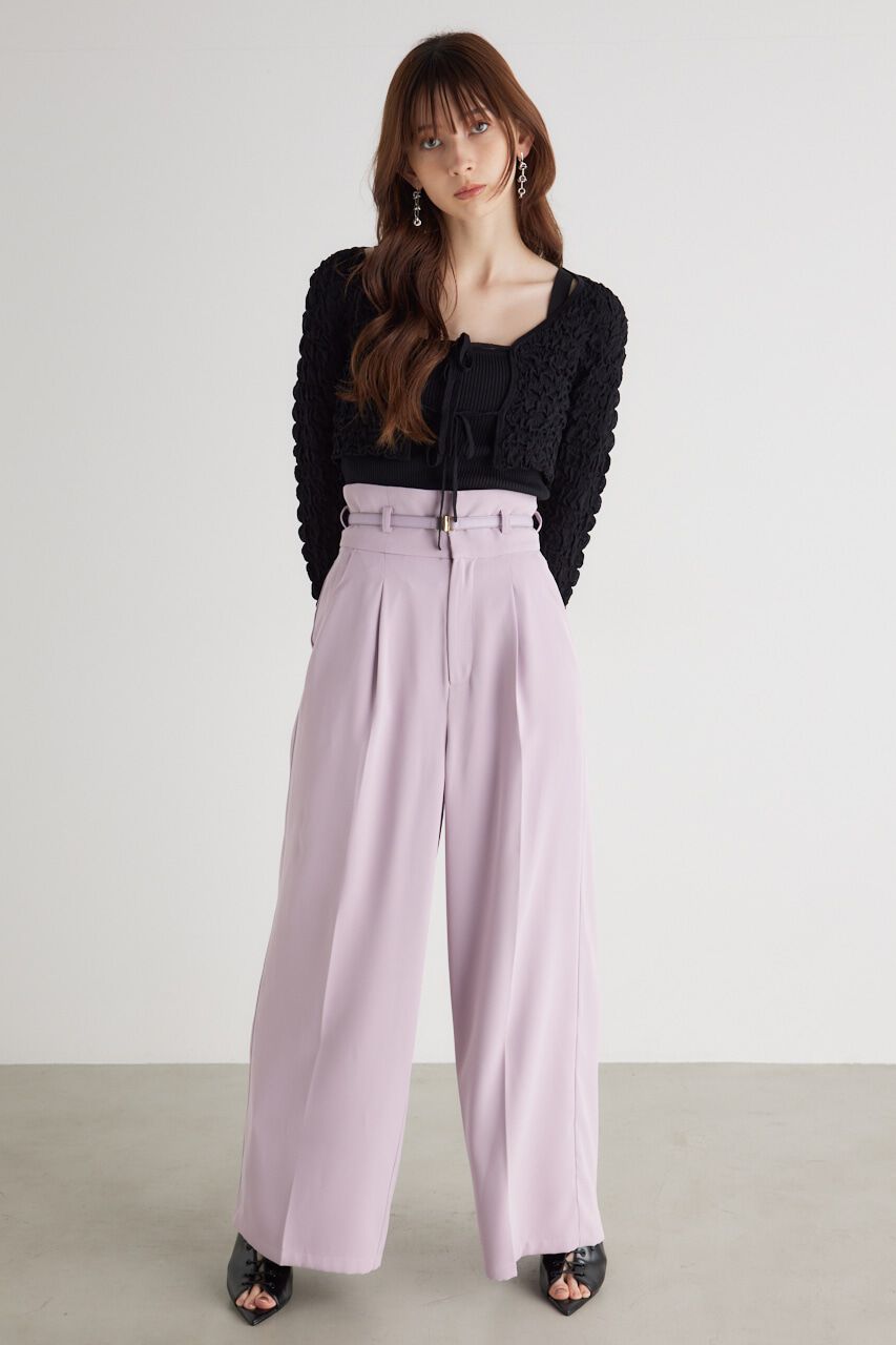 rienda「シャーリングカーデSET Knit TOP」|ニット・セーター|