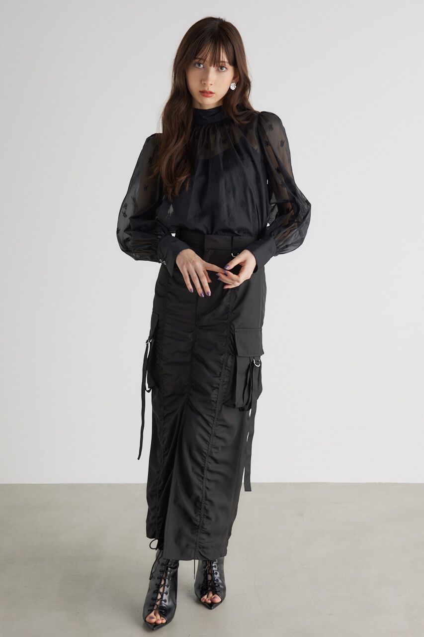 rienda「カーゴIラインJ/W SK」|スカート|BLK