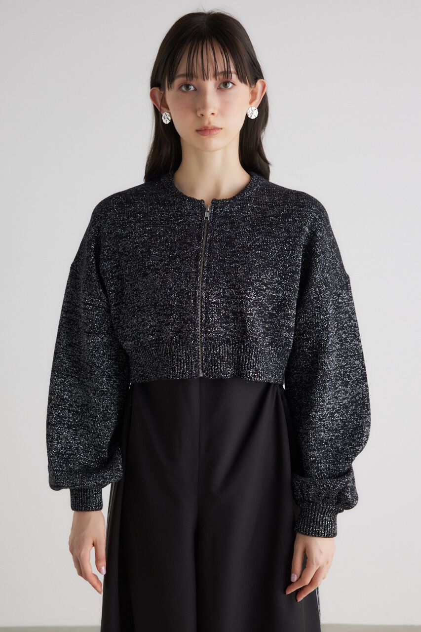rienda「フロントZIPショート Knit BZ」|ブルゾン・スタジャン|