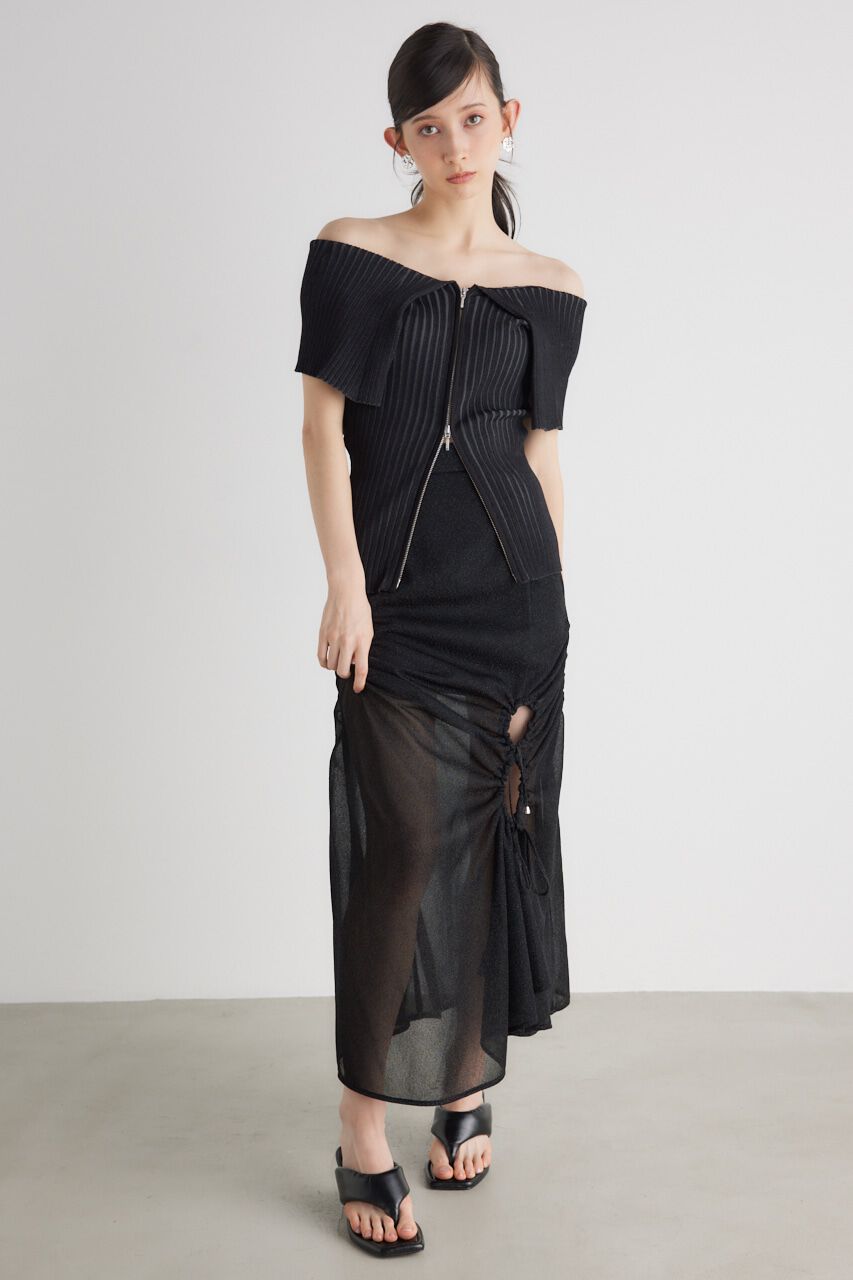 rienda「BIGカラーオフショル Knit TOP」|ニット・セーター|