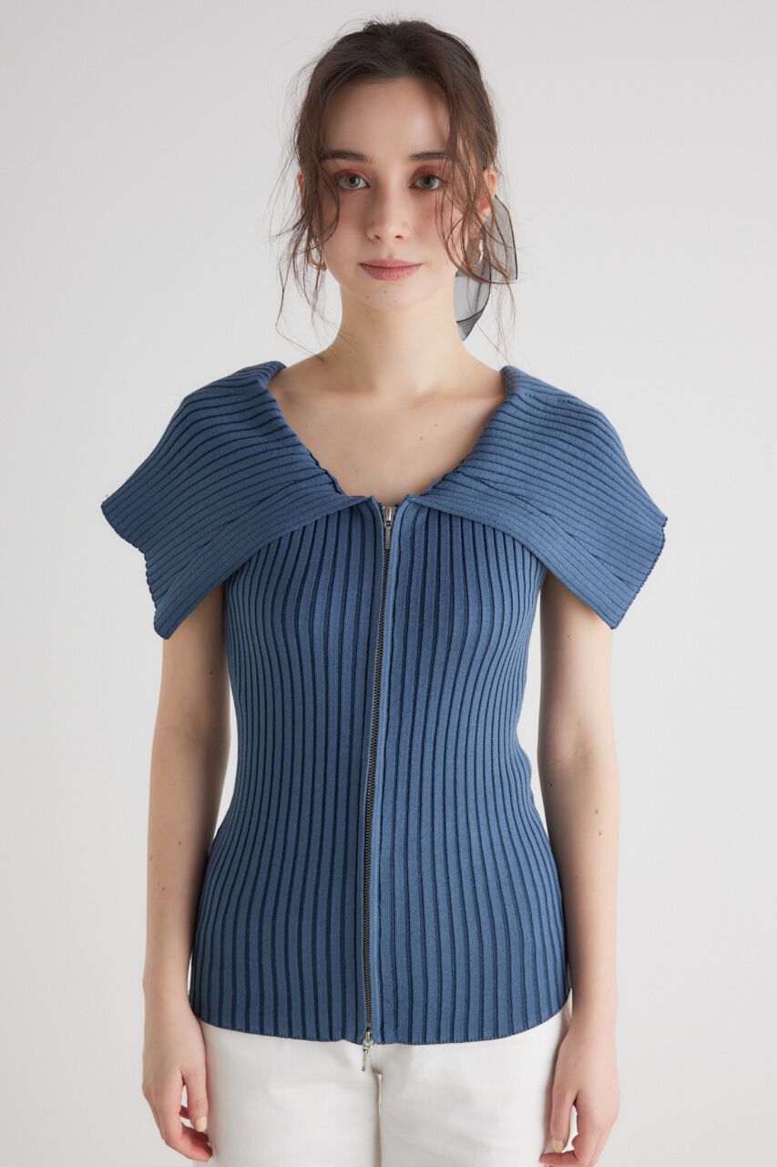 rienda「BIGカラーオフショル Knit TOP」|ニット・セーター|
