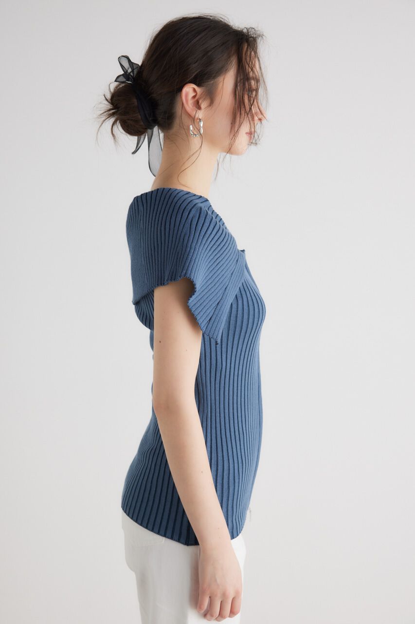 rienda「BIGカラーオフショル Knit TOP」|ニット・セーター|