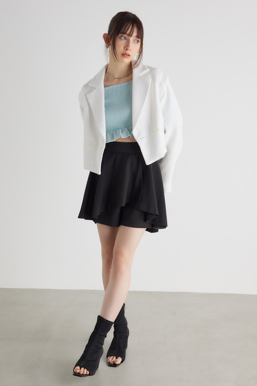 rienda「2wayショルダーツイードショート JK」|ダウンベスト・ベスト|