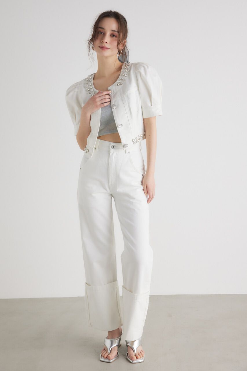 rienda「オーバーターンJ/W DENIM PT」|デニム|