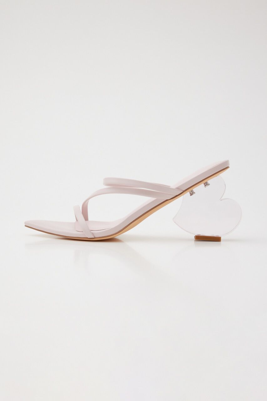 rienda「ハートデザインクリアヒールSDL」|サンダル|PNK