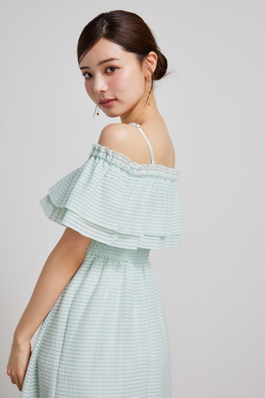 rienda「オフショルダーフリルフレアOP」|ワンピース|