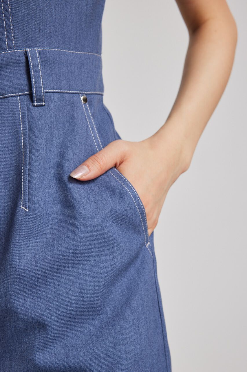 rienda「ベアキャミステッチワークミニOP」|ワンピース|