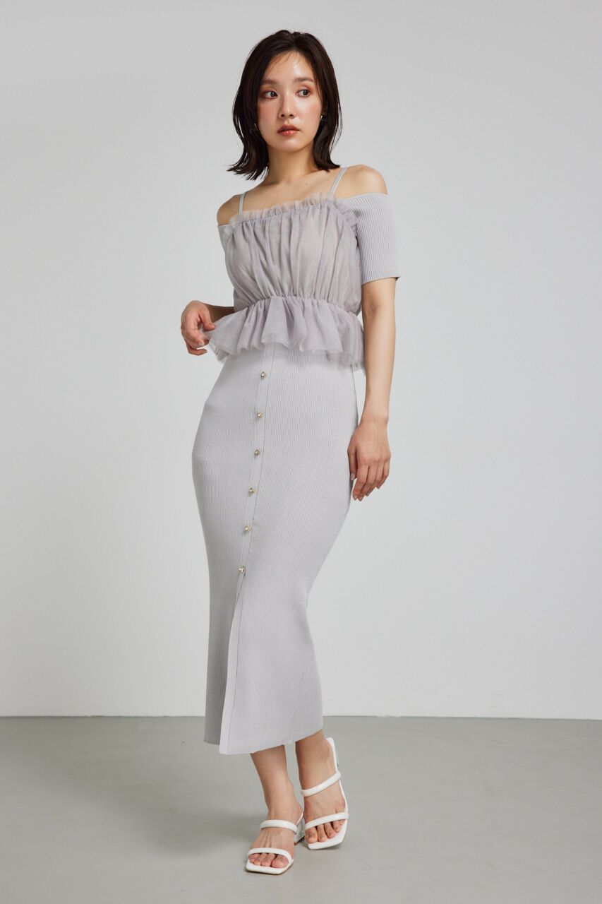 rienda「ビスチェセットタイトニットワンピース」|ワンピース|L/GRY1