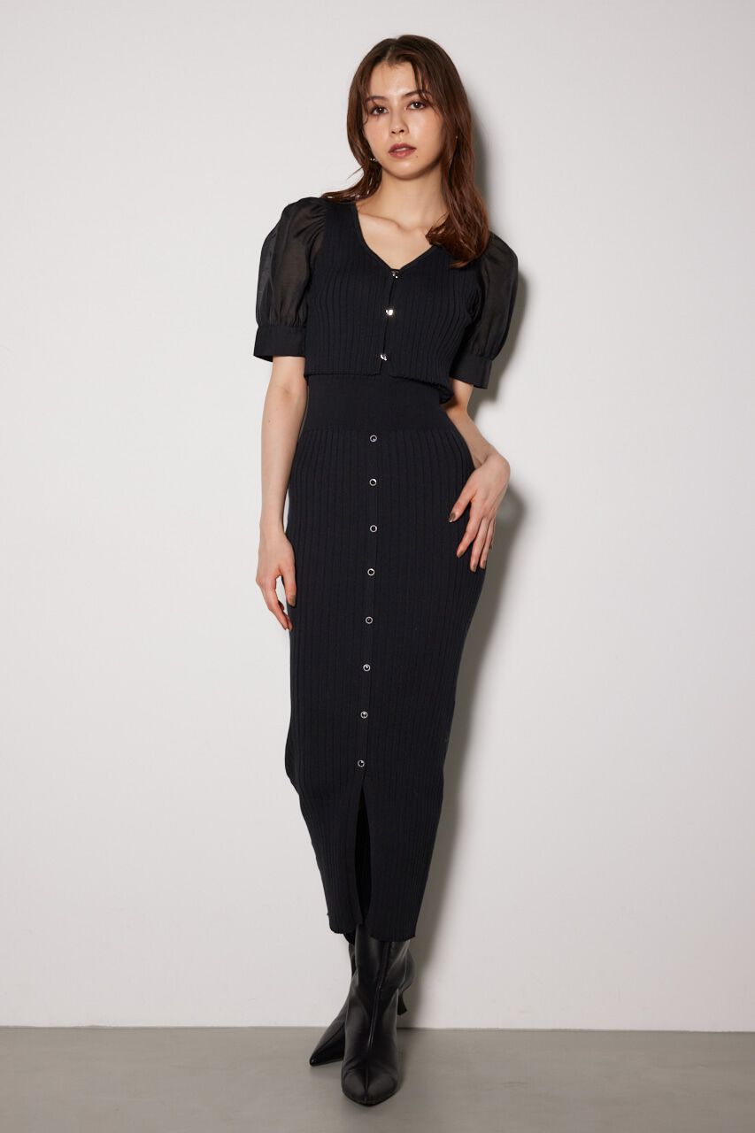 rienda「シアースリーヴコンビカーデセットワンピース」|ワンピース|