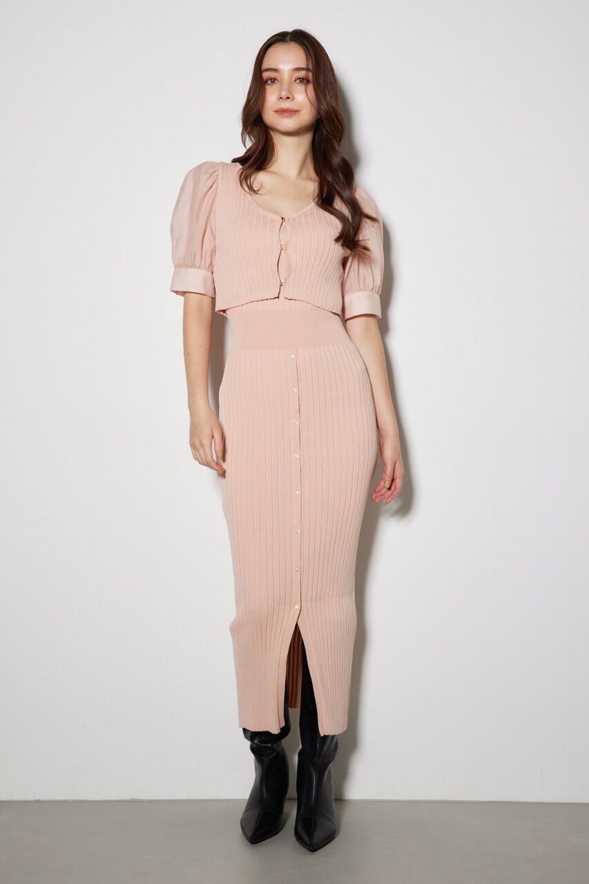 rienda「シアースリーヴコンビカーデセットワンピース」|ワンピース|