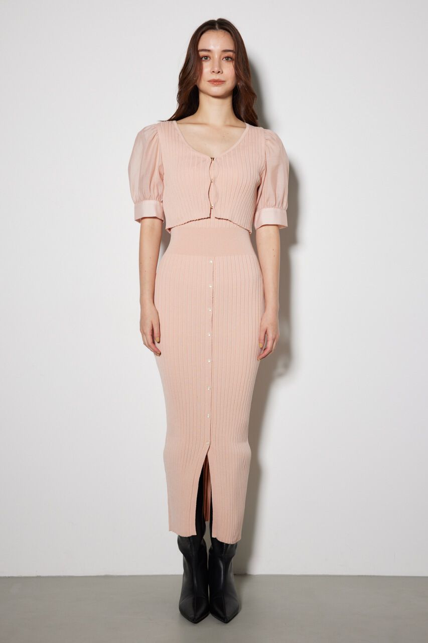 rienda「シアースリーヴコンビカーデセットワンピース」|ワンピース|