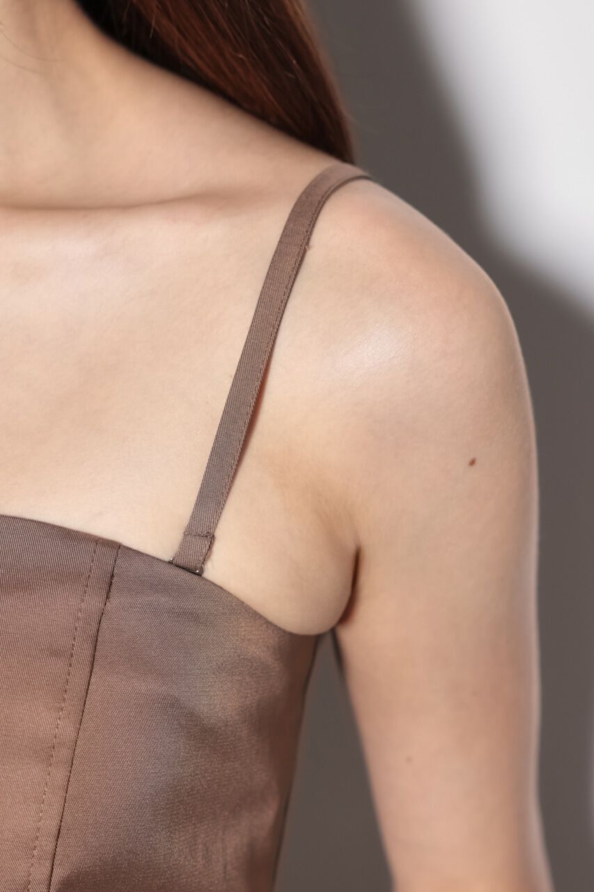 rienda「ベアビスチェギャザーフレアミニワンピース」|ワンピース|