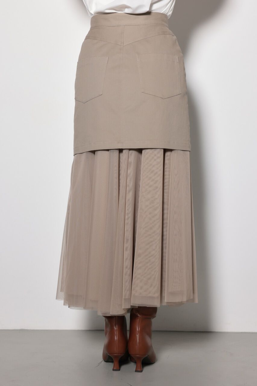 rienda「リバーシブルチュールジャストウエストスカート」|スカート|