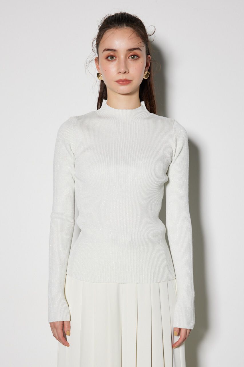 rienda「サムホール付きウォッシャブルハイネック ニット トップス」|ニット・セーター|