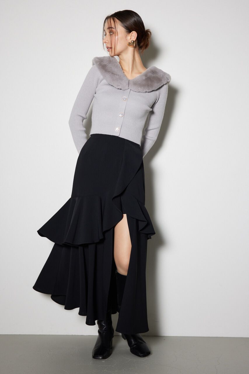 rienda「ダブルフリルスリットスコートショートパンツ」|その他|