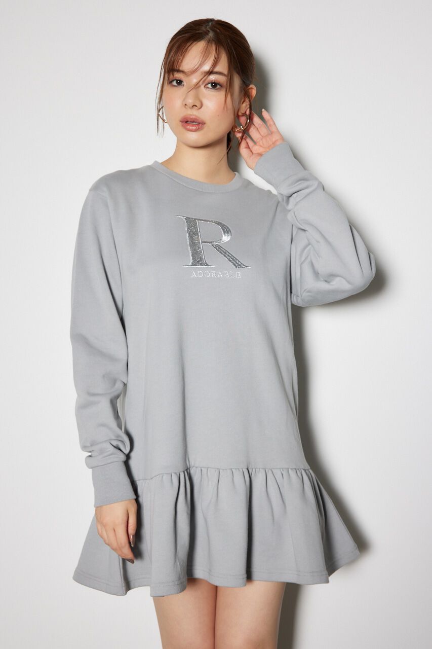 rienda「ティアードフリルスウェットミニワンピース」|ワンピース|