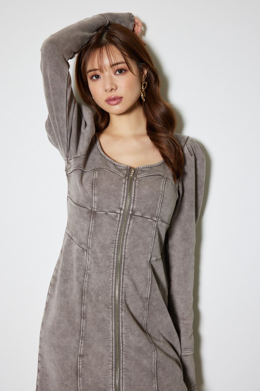 rienda「デニム風CUTタイトミニワンピース」|ワンピース|