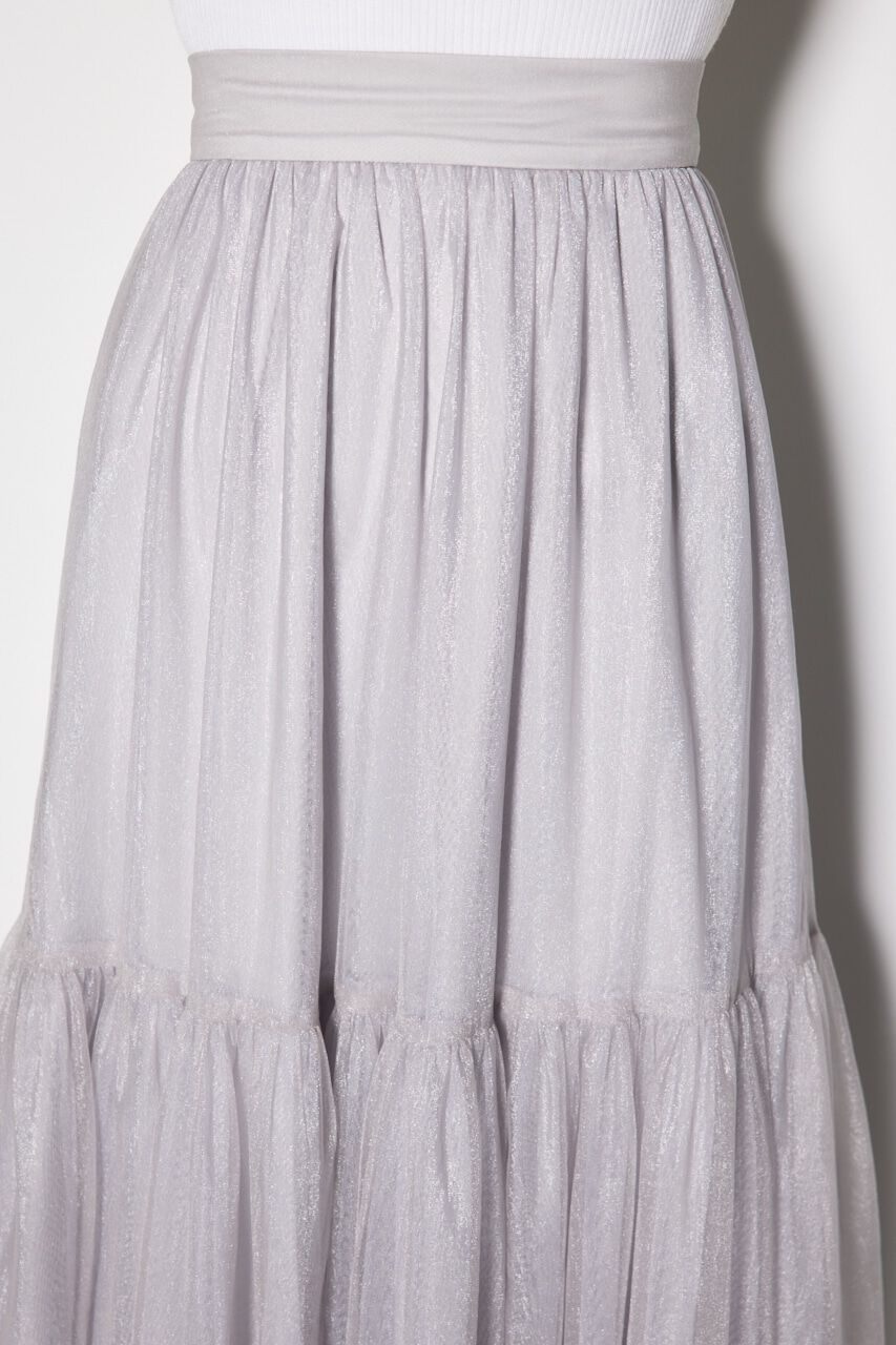 rienda「配色チュールティアードスカート」|スカート|