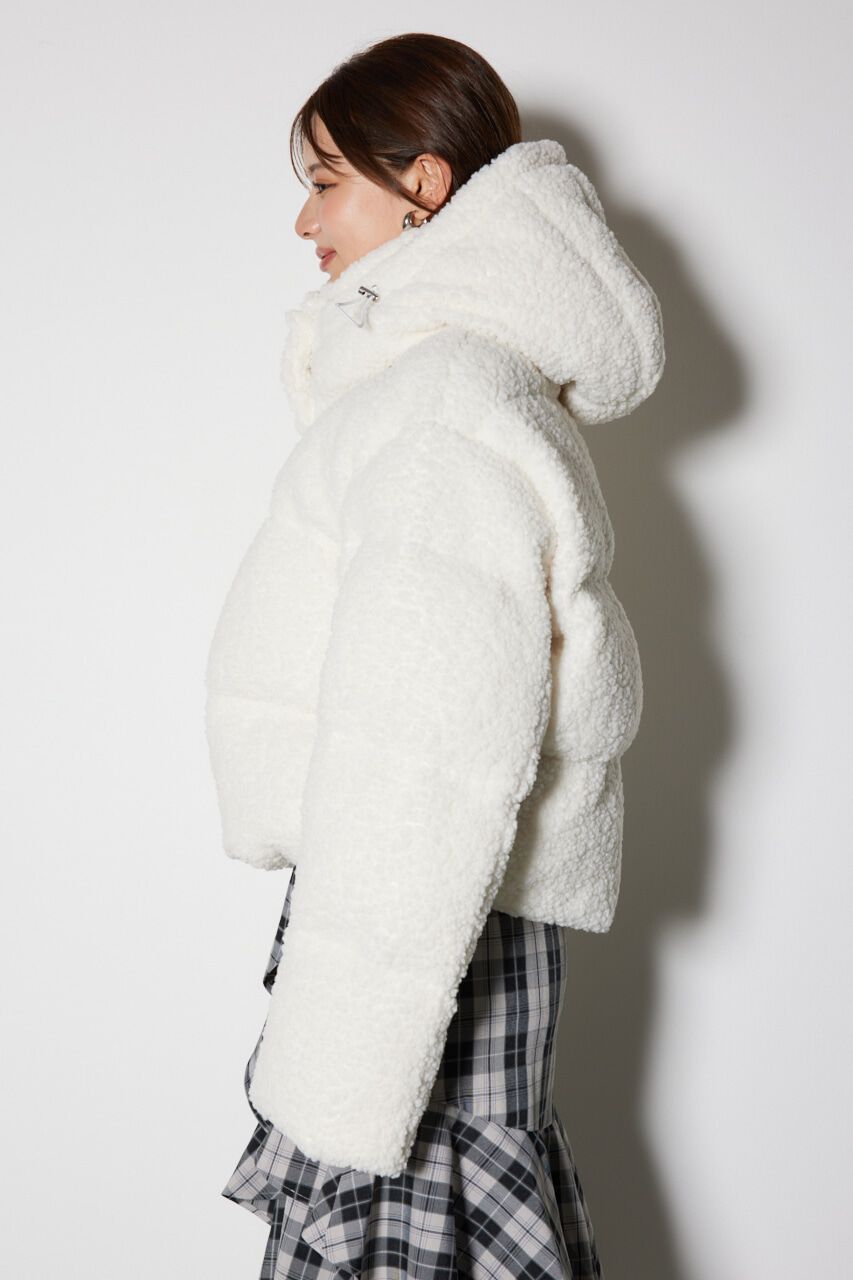 rienda「フード付きショートボアダウンジャケット」|その他|