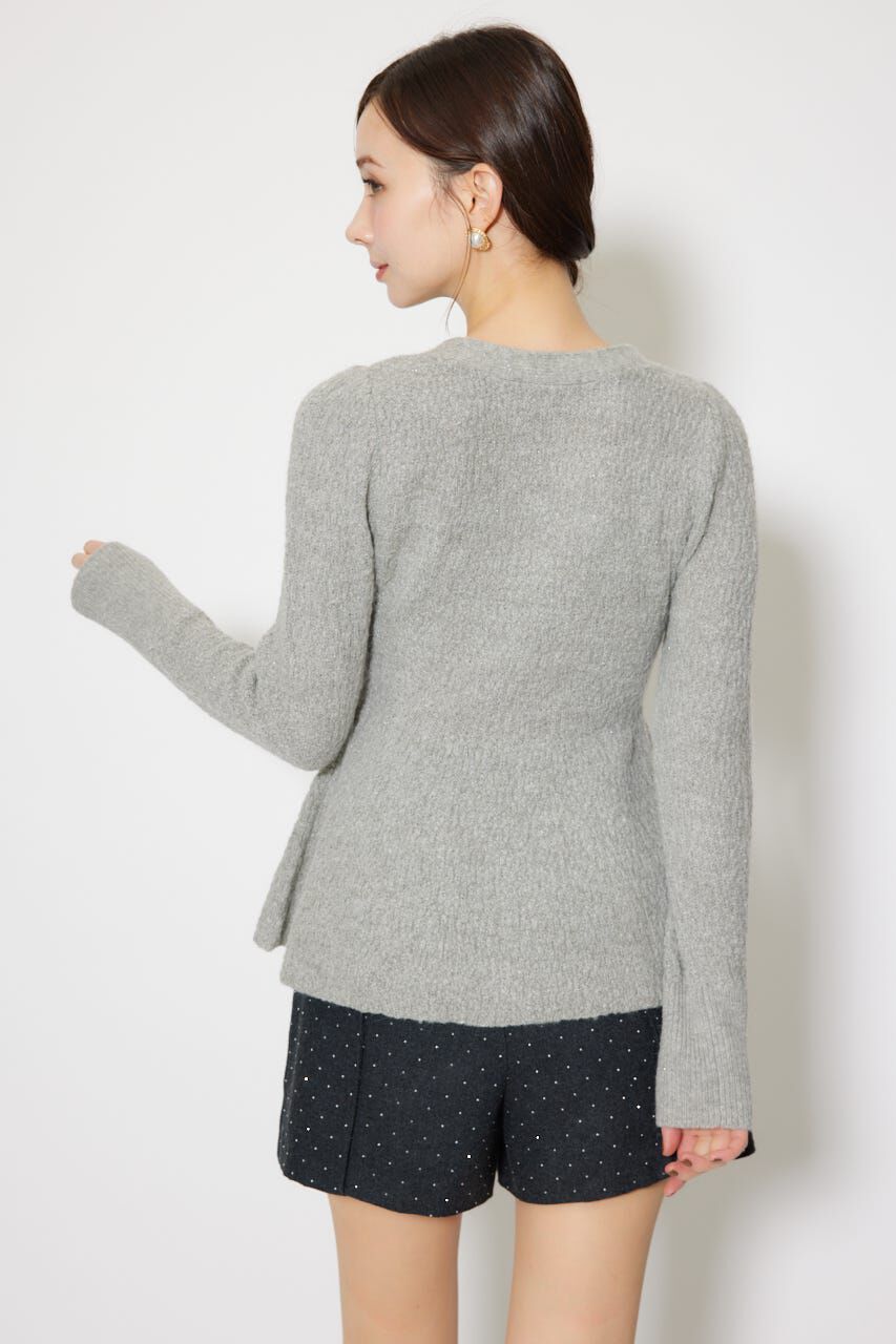 rienda「2WAYペプラムニットカーディガントップス」|ニット・セーター|