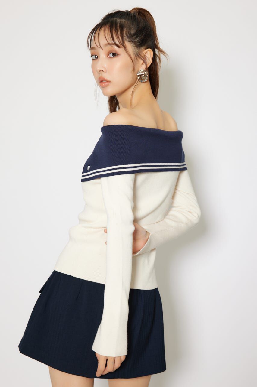 rienda「バイカラーニットトップス」|ニット・セーター|