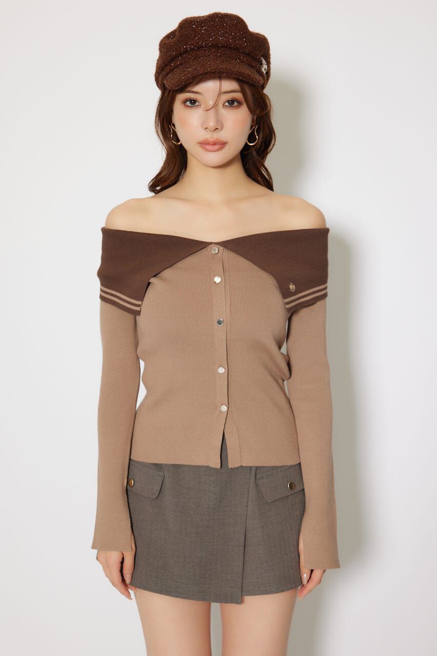 rienda「バイカラーニットトップス」|ニット・セーター|