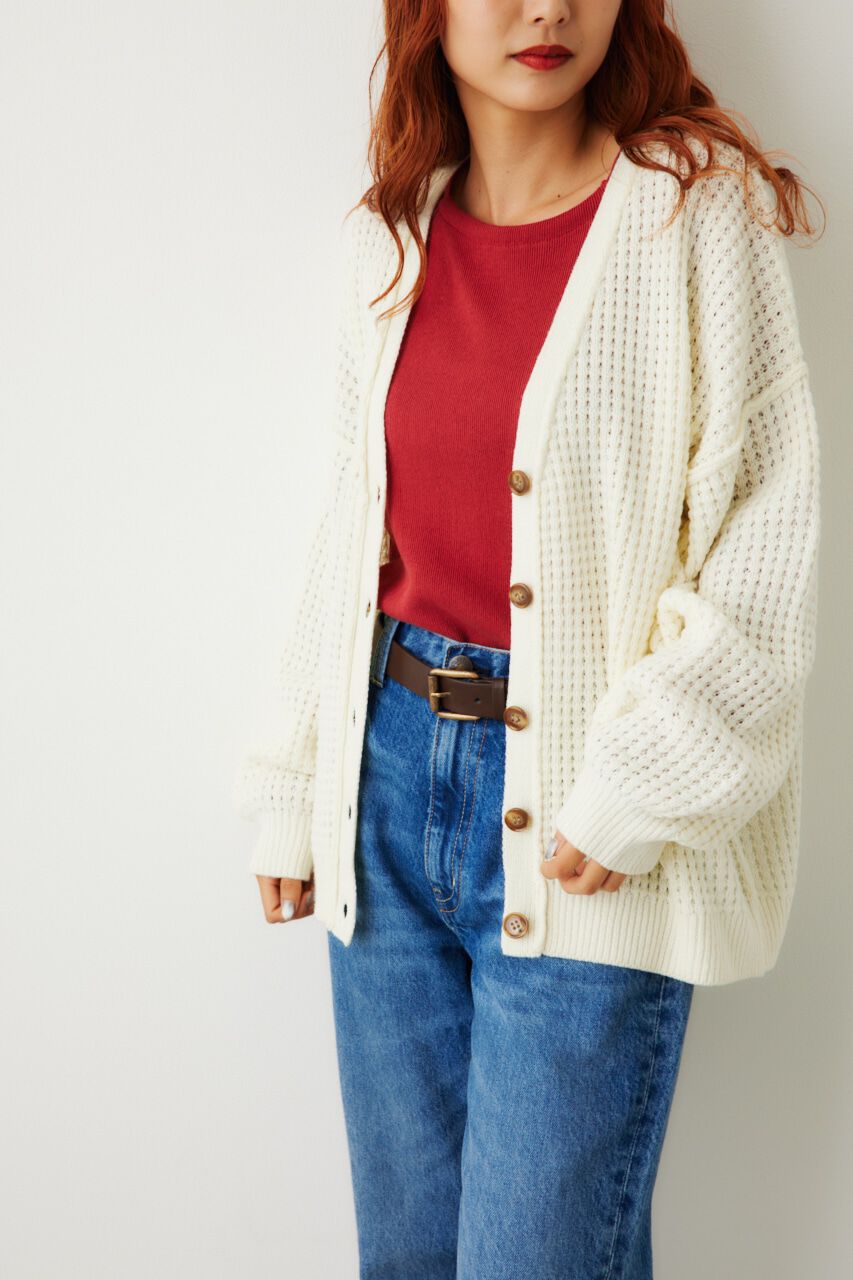 RODEO CROWNS「ワッフルルーズニットカーディガン」|カーディガン|IVOY3