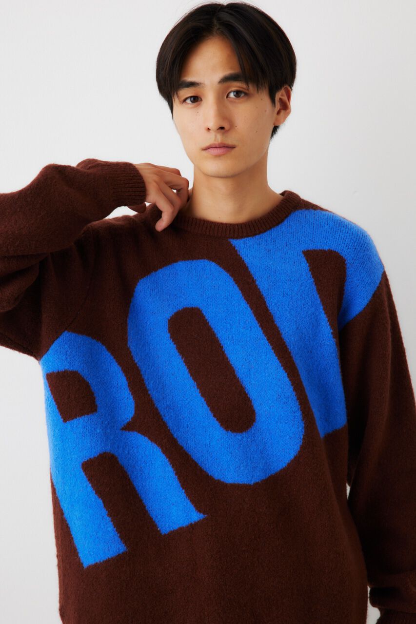 RODEO CROWNS「メンズブークレビッグロゴニットトップス」|ニット・セーター|