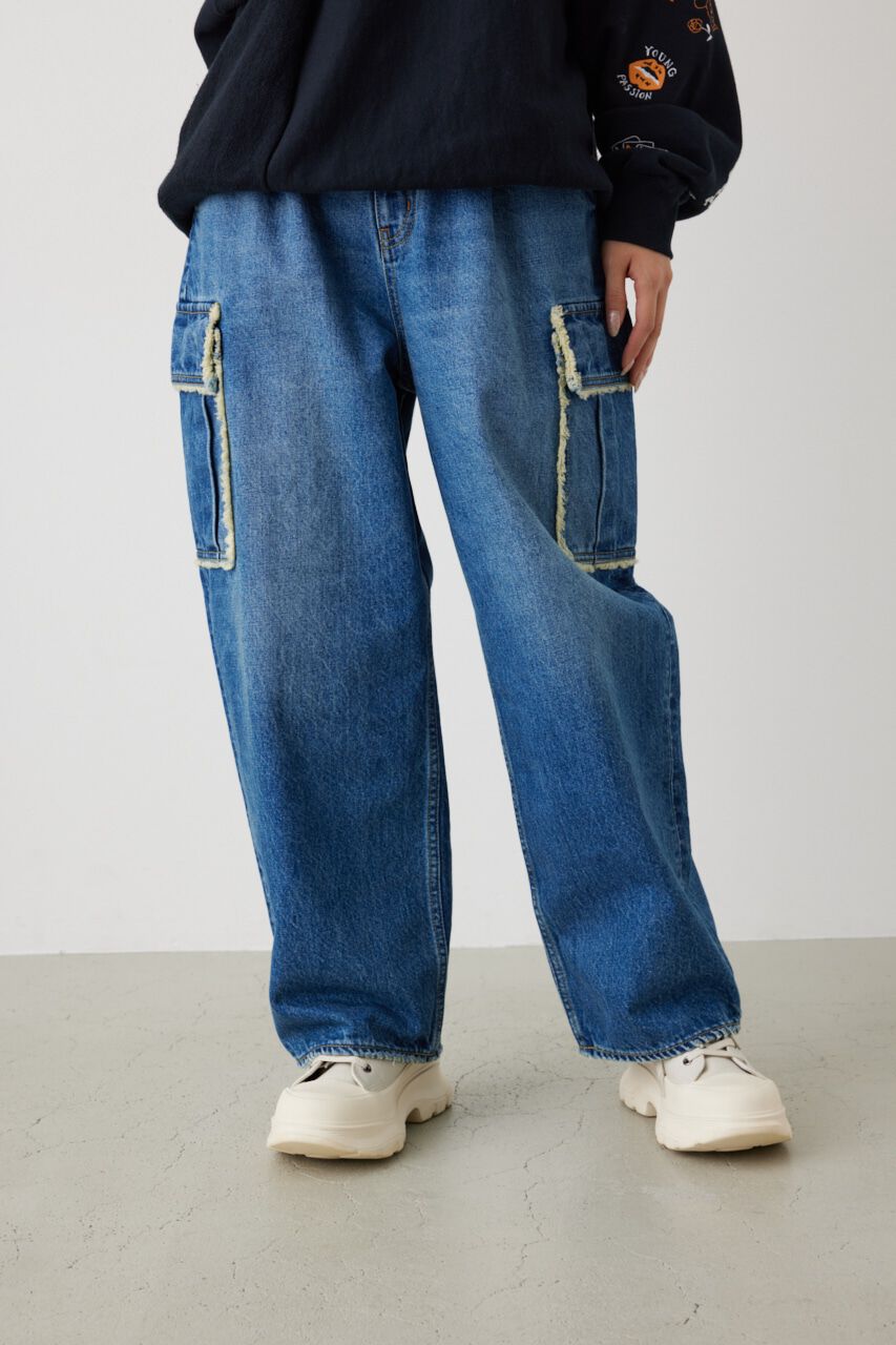 RODEO CROWNS「DENIMカーゴパンツ」|デニム|BLU