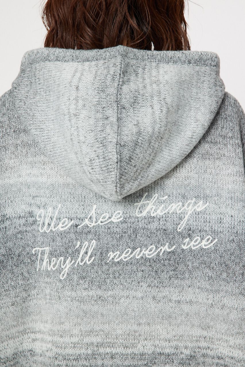 RODEO CROWNS「グラデーションニットフーディートップス」|ニット・セーター|