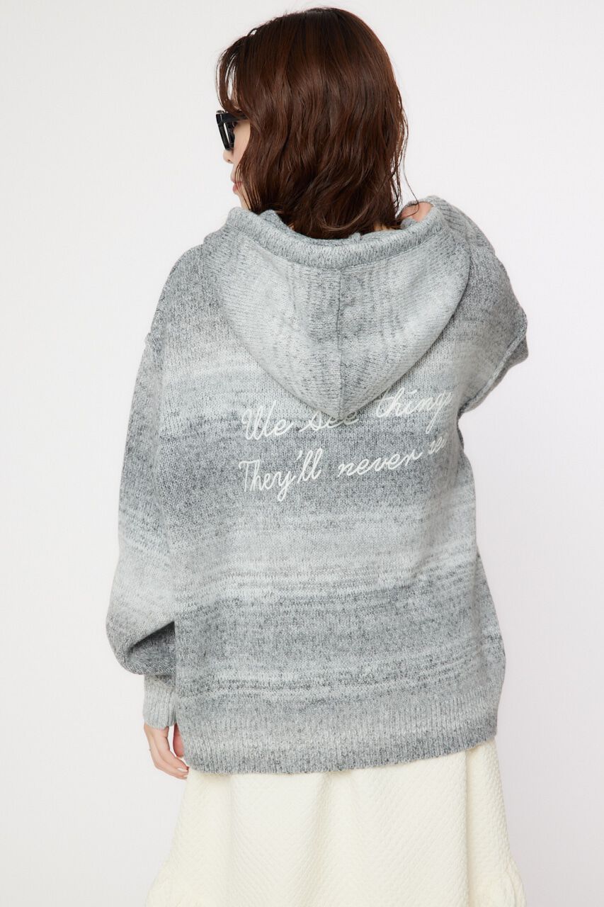 RODEO CROWNS「グラデーションニットフーディートップス」|ニット・セーター|