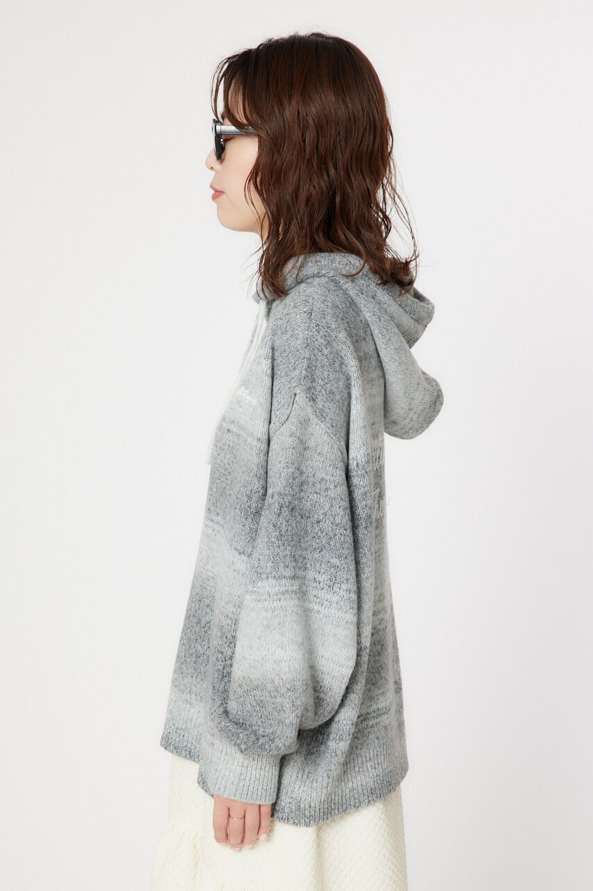 RODEO CROWNS「グラデーションニットフーディートップス」|ニット・セーター|