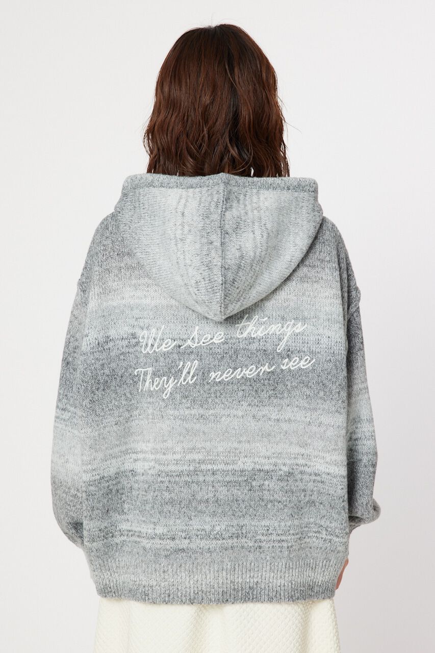 RODEO CROWNS「グラデーションニットフーディートップス」|ニット・セーター|