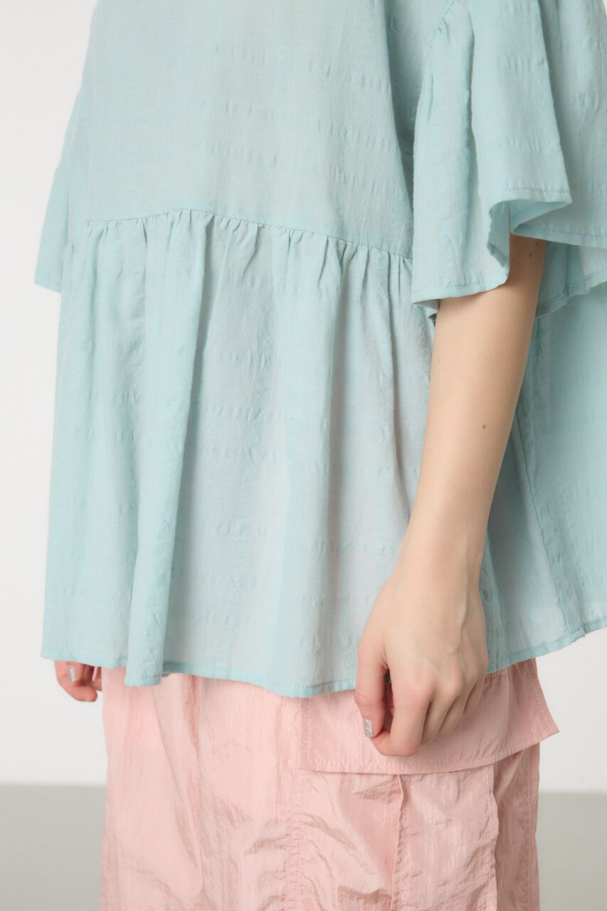 RODEO CROWNS「リネンライクフリルブラウス」|シャツ・ブラウス|