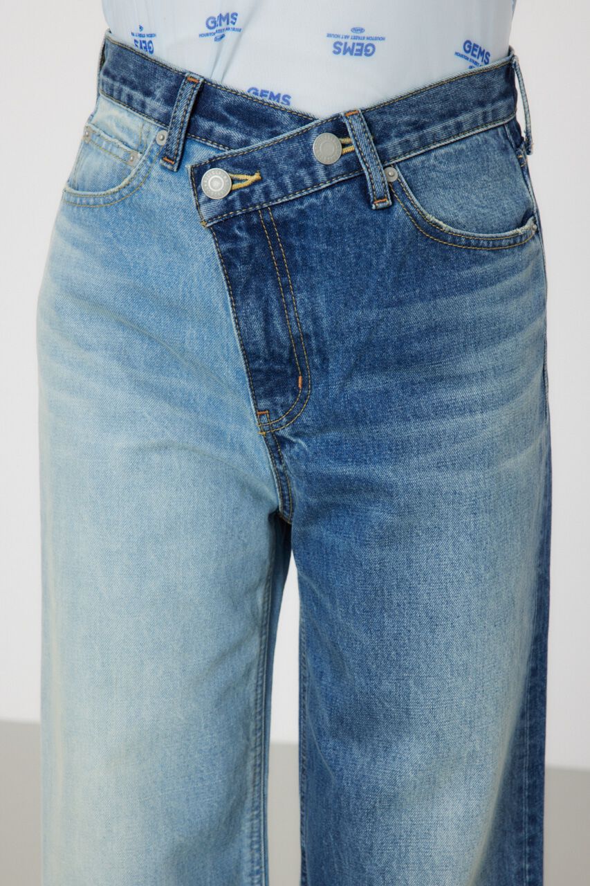 RODEO CROWNS「アシンメトリーDENIM PT」|デニム|